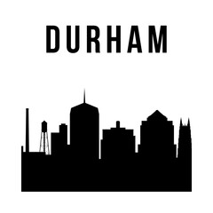 Obraz premium Durham city skyline simple silhouette. Modern urban background. Vector illustration.