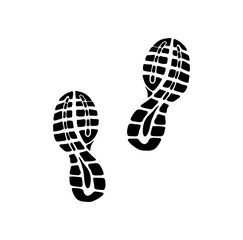 shoes print vector icon illustration