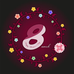 International women's day celebration banner