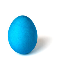 painted chicken eggs isolated on white background.