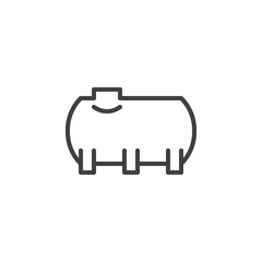Water tank line icon. linear style sign for mobile concept and web design. Water cistern outline vector icon. Symbol, logo illustration. Vector graphics