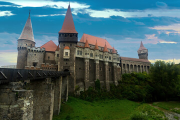 Fototapeta premium Photo of Corvin Castle which is histirical landmark of Romania.