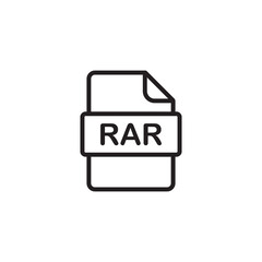 rar file icon symbol sign vector