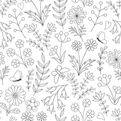 Flowers pattern sketch 1