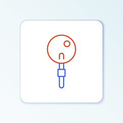 Line Lollipop icon isolated on white background. Food, delicious symbol. Colorful outline concept. Vector.