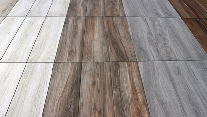 Stoneware planks flooring . They are some samples of classic wood effect with different colors.