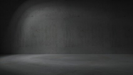 Empty dark abstract cement wall studio room interior texture for display products wall background