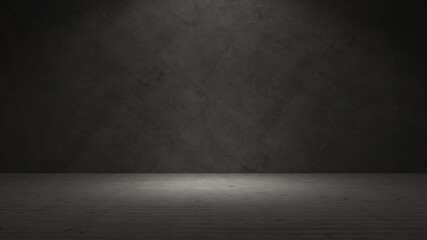 Empty dark abstract cement wall studio room interior texture for display products wall background