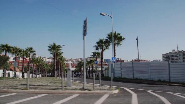 Driving Past A Deserted Highstreet