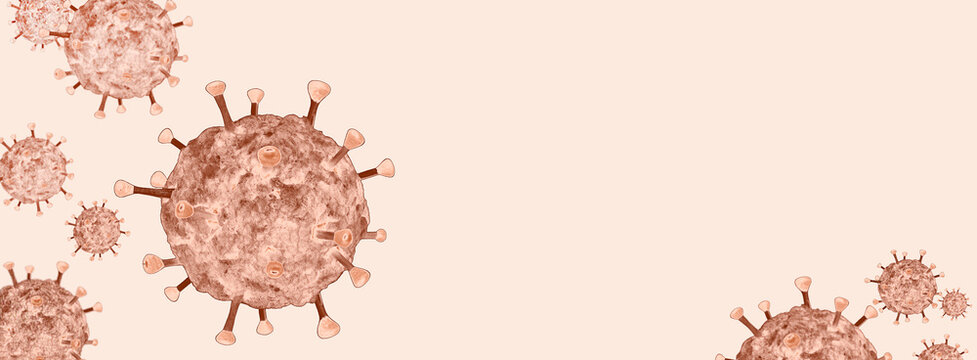 Abstract banner virus with place for text. Virus Pandemic banner concept