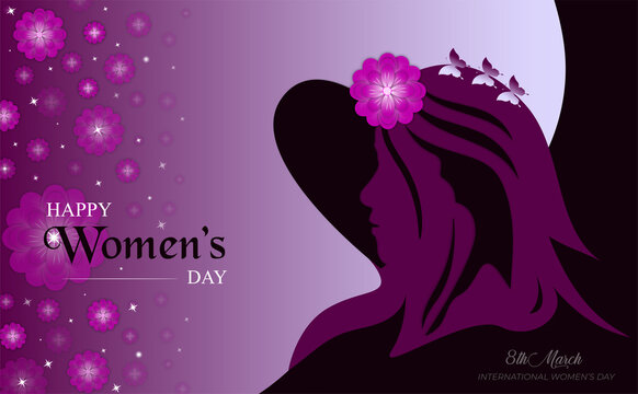 International women's day celebration banner