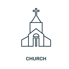 Church icon. Simple element from religion collection. Creative Church icon for web design, templates, infographics and more