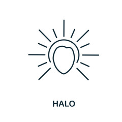 Halo icon. Simple element from religion collection. Creative Halo icon for web design, templates, infographics and more