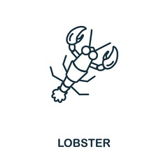 Lobster icon. Simple illustration from seafood collection. Creative Lobster icon for web design, templates, infographics and more