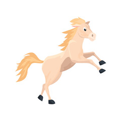 Obraz na płótnie Canvas Horse flat icon. Colored vector element from animals collection. Creative Horse icon for web design, templates and infographics.