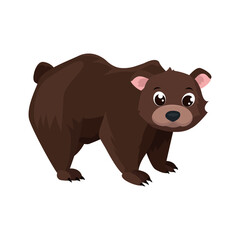 Bear flat icon. Colored vector element from animals collection. Creative Bear icon for web design, templates and infographics.