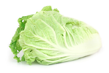fresh chinese cabbage on a white background.