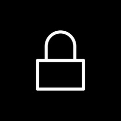 Lock icon in trendy flat style for Graphic Design Projects.