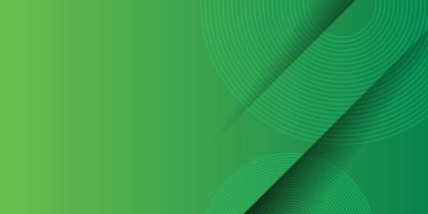 Modern technology business green abstract background with circles. Fresh bright green 3d abstract presentation background. abstract modern green lines background vector illustration