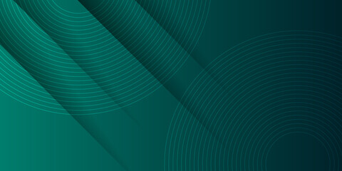 Abstract dark green background with stripes and light. Modern 3d dark green abstract background for business need