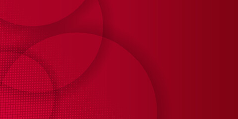 Obraz premium Abstract background with red white circles. Glossy colorful circles abstract background, modern geometric design. Abstract colorful geometric composition - multicolored circle background
