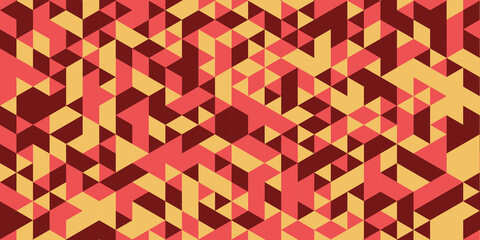 Modern red yellow brown abstract triangle background. Abstract, geometric background, triangle and square, red 