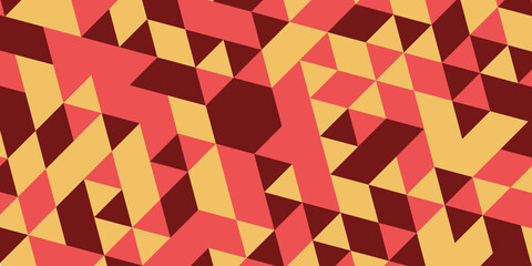 Fototapeta premium Modern red yellow brown abstract triangle background. Abstract, geometric background, triangle and square, red 