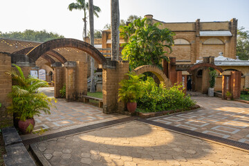 Fototapeta na wymiar Vignettes of Auroville in Pondicherry in Tamil Nadu, India