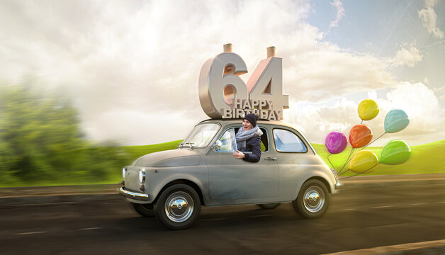 Geburtstagsauto Happy Birthday 64