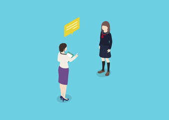 ブラック校則・生徒指導・教育のイラスト素材