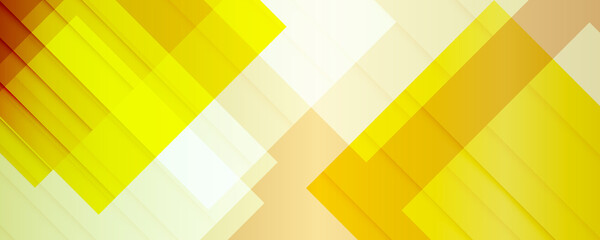 Modern simple fresh yellow orange white abstract square geometric background. Square shapes composition geometric abstract background. 3D shadow effects and fluid gradients. Modern overlapping forms