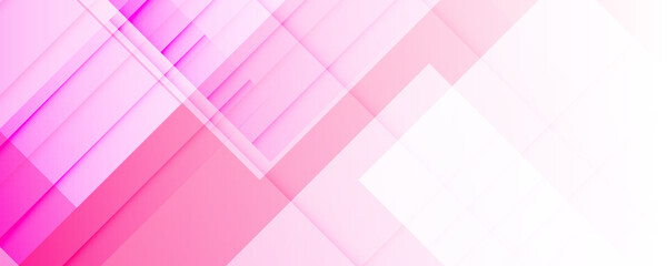 Modern abstract pink white futuristic technology background. Abstract background - squares and lines composition created with lights and shadows. Technology or business digital template