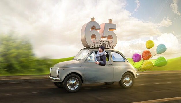 Geburtstagsauto Happy Birthday 65