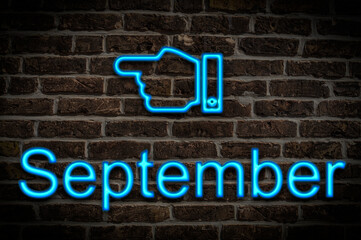 Leuchtreklame September