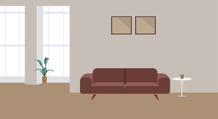 modern living room with sofa