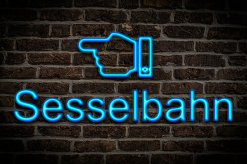 Leuchtreklame Sesselbahn