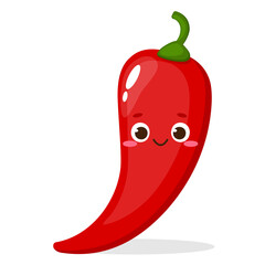 Cartoon red chili papper emoji