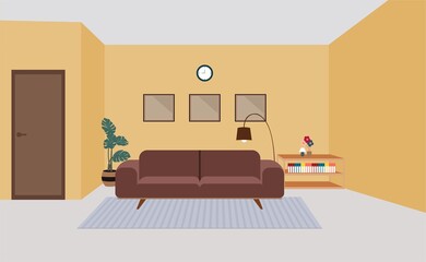 living interior with sofa