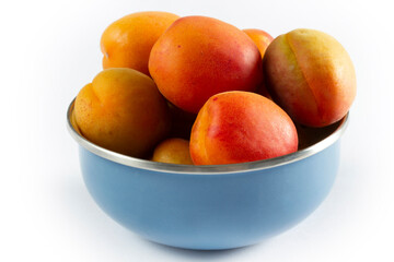 delicious and fresh apricots on the plate