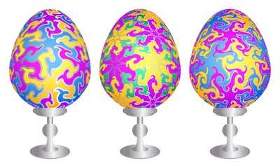 Set of colorful easter eggs. 