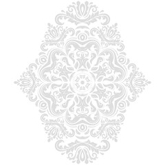 Elegant vintage ornament in classic style. Abstract traditional light vertical pattern with oriental elements. Classic vintage pattern