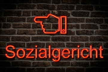 Leuchtreklame Sozialgericht