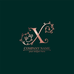 Premium Vector X logo. Monnogram, lettering. Personal logo or sign for branding an elite company.
