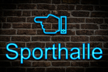 Leuchtreklame Sporthalle