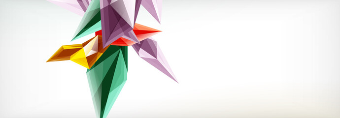 Vector 3d triangles and pyramids abstract background for business or technology presentations, internet posters or web brochure covers