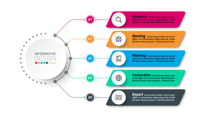 Business or marketing diagram infographic template.