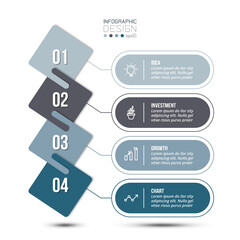 4 step process work flow business infographic template.