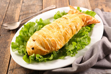 baked fish with dough-easter day
