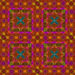 Colorful African fabric - Seamless and textured pattern, illustration 