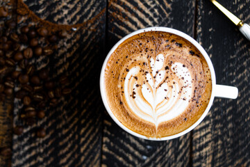 coffee cappuccino on tabel